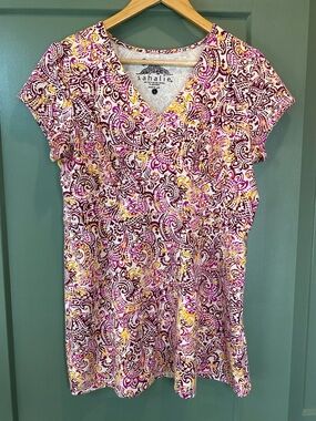 Sahalie Multicolor Paisley V-Neck Tunic